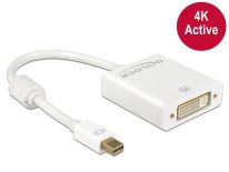 DeLOCK Adapter mini Displayport 1.2 (M) > DVI (F) 4K aktywne biały
