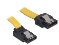DeLOCK kabel SATA 30cm góra/prosty metal. zatrzaski żółty