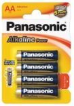 4 x Panasonic alkaline power LR6/AA (blister)