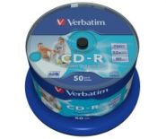 Verbatim CD-R 52x 700MB Printable cake 50 sztuk