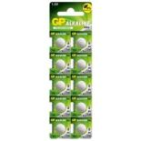 10 x bateria alkaliczna mini GP 186 / G12 / AG12 / L1142 / LR43 / V12GA / RW84 / D186