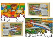 DREWNIANE PUZZLE W ETUI MIX 48 elem. E0653 EMAJ