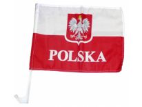 Polska auto flaga FLAGI SAMOCHODOWE 46x31 EMAJ