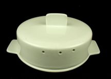 Maselnica ceramiczna biała okrągła 14,5x13,5x4 cm