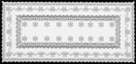 Obrus ŻAKARDOWY prostokątny 140x300 cm biały - 1 szt