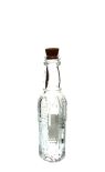 Butelka, buteleczka szklana rzeźbiona z korkiem 12 cm
