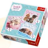 Puzzle 3 w 1 Sweet & Lovely - Słodkie kotki