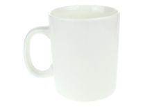 cb Kubek ceramiczny biały gładki z uchem 11,5x9,5 cm