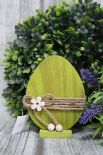 Jajko zielone z kwiatkiem 14 cm 