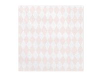 dz. Serwetki JEDNOROŻEC różowo-białe geometryczne wzory 33x33 cm - kpl 20 szt 