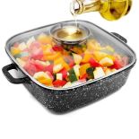 BRYTFANNA / GARNEK KWADRATOWY Z POKRYWĄ AROMA KNOB 24cm KONIGHOFFER KINGSTONE KG-5355