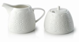 CUKIERNICA PORCELANOWA + MLECZNIK KORONKA MONDEX HTD4949