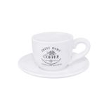 FILIŻANKA CERAMICZNA Z TALERZYKIEM 140ml SWEET HOME ORION