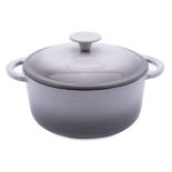 GARNEK / GĘSIARKA ŻELIWNA EMALIOWANA 21.5cm SZARA KONIGHOFFER KG-7320