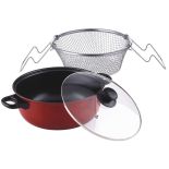 GARNEK TEFLONOWY DO SMAŻENIA FRYTEK 3.6L 26cm BRUNBESTE BB-1221