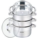 GARNKI DO GOTOWANIA NA PARZE 22CM 5 ELE. KLAUSBERG KB-7143