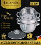 GARNKI DO GOTOWANIA NA PARZE 4 ELE 24CM EDENBERG EB-8908