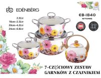 GARNKI EMALIOWANE EDENBERG STONE 7 ELE EB-1837