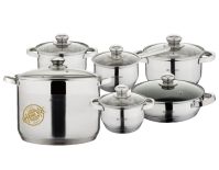 GARNKI STALOWE 12 ELE. DNO 7-WARSTW MAXI EDENBERG EB-4020