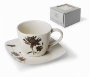 KOMPLET 2 FILIŻANEK CERAMICZNYCH ZE SPODKAMI 165ml MONDEX HTTB2889