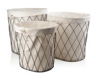 KOMPLET 3 KOSZY OKRĄGŁYCH O RÓŻNYCH ROZMIARACH LOUIS MONDEX HTOP4221