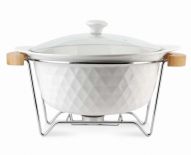 NACZYNIE CERAMICZNE DO POGRZEWANIA / ZAPIEKANIA 32x25x20.5cm 2.6L DIAMENT MONDEX HTDB2638