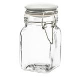 SŁOIK SZKLANY Z KLIPSEM 250ml SZARY TADAR TD-3239