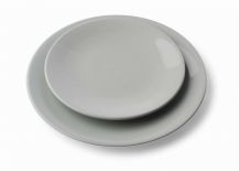 TALERZ OKRĄGŁY PŁASKI 25cm SZARY KERA MONDEX HTAD7144