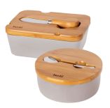 ZESTAW 2W1 PORCELANOWA MASELNICZKA I CUKIERNICA HUSLA HYGGE 73971-72