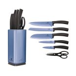 ZESTAW NOŻY 7 ELE. BERLINGER HAUS METALLIC ROYAL BLUE BH-2404