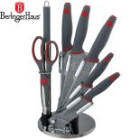ZESTAW NOŻY 8 ELE. BERLINGER HAUS GRAY STONE TOUCH BH-2120