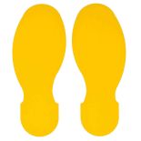 Naklejka podłogowa, znacznik stópki żółte 10 par