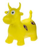 Skoczek gumowy krówka krowa żółty