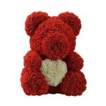 MIŚ Z RÓŻ KWIATÓW ROSE TEDDY 40CM SERCE