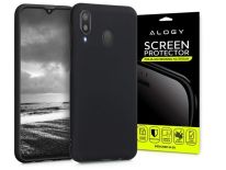 Etui silikonowe Alogy slim case do Samsung Galaxy M20 czarne + Folia ochronna Alogy