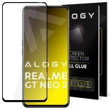Szkło hartowane 9H Alogy Full Glue do etui case friendly do Realme GT NEO 2 Czarne