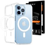 Etui do MagSafe Ultra Slim Alogy do Qi do iPhone 13 Pro 6.1 Przezroczyste + Szkło