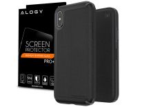Etui portfel obudowa Speck Presidio Folio do Apple iPhone X/XS Czarne + Szkło