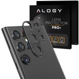Metalowa osłonka ochronna na aparat obiektyw Alogy Metal Lens Cover do Galaxy S22 Ultra Czarna