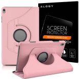 Etui z klapką do Lenovo Tab M10 TB-X605 obrotowe 360 Alogy Różowy + Szkło