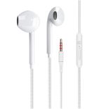 Słuchawki przewodowe Alogy Earphones Stereo 14.2mm ze złączem mini Jack 3.5 mm Białe