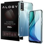 Etui na telefon do Vivo Y20s/ Y11s pancerne ShockProof Alogy Przezroczyste + Szkło