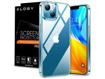 Etui silikonowe Alogy obudowa case do Apple iPhone 13 Mini 5.4 przezroczyste + Szkło FG