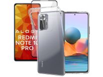 Etui silikonowe Alogy obudowa case do Xiaomi Redmi Note 10 Pro przezroczyste + Szkło FG