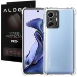 Etui pancerne ShockProof Alogy Case do Xiaomi 11T 5G / 11T Pro 5G Clear + Szkło Full Glue
