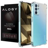 Etui do telefonu do Oppo Reno 6 5G pancerne Alogy ShockProof Przezroczyste + Szkło
