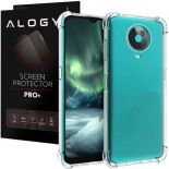 Silikonowe etui pancerne ShockProof Alogy do Nokia G10/ G20 Przezroczyste + Szkło