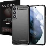 Etui do Samsung Galaxy S22 Plus Alogy Rugged Armor obudowa TPU Carbon Black + Szkło