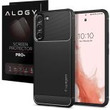 Etui do Samsung Galaxy S22 Plus futerał Spigen Rugged Armor Matte Black + Szkło