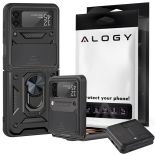 Etui Alogy Camshield Stand Ring z osłonką na aparat do Samsung Galaxy Z Flip 3 5G